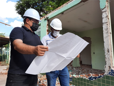 Obras de reforma na Escola João da Costa Viana estão em ritmo